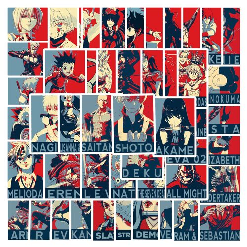 Autocollants Imperméables My Hero Academia, 10/50 Pièces, Pour Ordinateur Portable, Guitare, Bagage, Skateboard, Jouets Pour Enfants