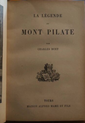La Légende Du Mont Pilate (Livre) 