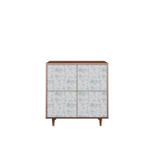 Ottohome Commode Buffet Cb3-320 Noyer 4 Portes 94x48x97 ¿¿