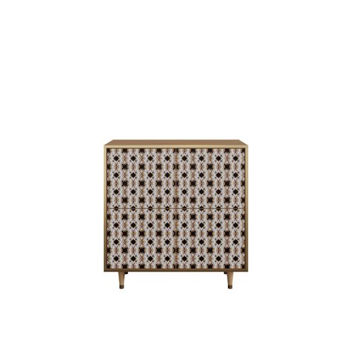 Ottohome Commode Buffet Cb3-314 Chêne 4 Portes 94x48x97 ¿¿