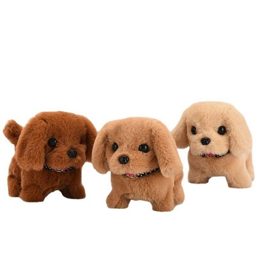 Chien Robot En Peluche, Chiot Electrique Qui Marche, Aboie, Hoche La Tete Et Remue La Queue, Jouet Pour Enfants