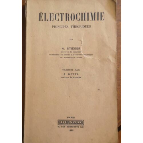 Électrochimie Principes Théoriques