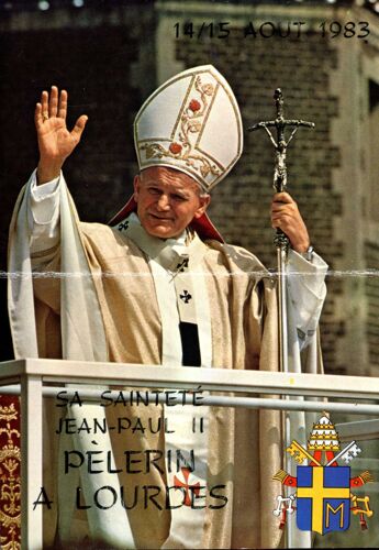 Carte Postale De Jean-Paul Ii Pèlerin À Lourdes En Août 1983