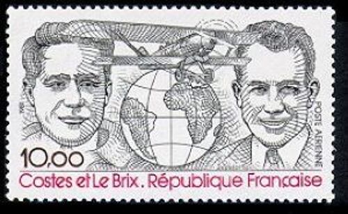 Timbre Oblitéré - Première Traversée De L'atlantique Sur Sans Escale Costes Et Le Brix