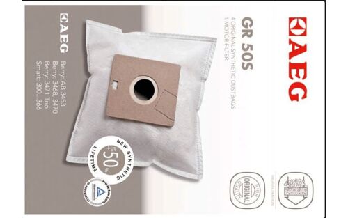 SACHET DE SACS + FILTRE MOTEUR X 4 pour PIECES ASPIRATEUR NETTOYEUR PETIT ELECTROMENAGER A.E.G - 900166976