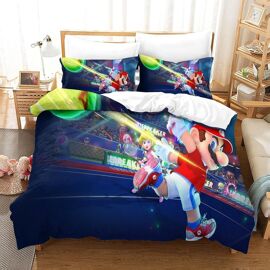 Super Mario Parure De Lit Pi¿¿Ces Avec Housse De Couette Imprim¿¿E En D Avec Fermeture ¿¿ Glissi¿¿Re, Microfibre Hypoallerg¿¿Nique Ultra Douce Pour Enfant