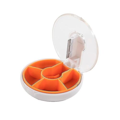 1 Pcs Pill Box Holder Pill Splitter Cutter Medicine Slicer Pill Organizer Drug Storage Case Medicine Dispenser For Pills Vitamin