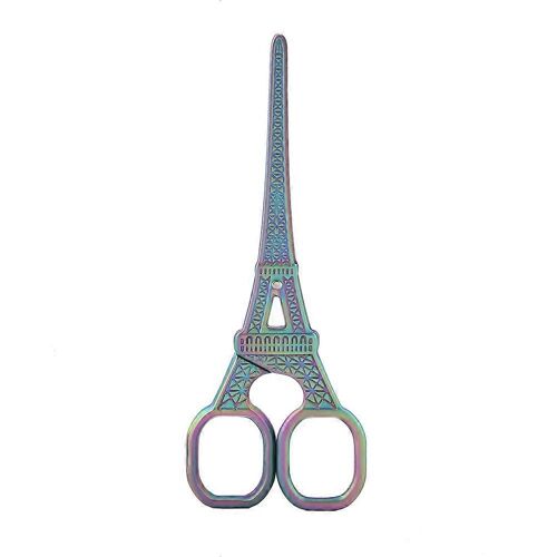 Bricolage Tour Eiffel Forme Couture Cisaille Art Travail Commode Broderie Outil Ciseaux (Multicolore)