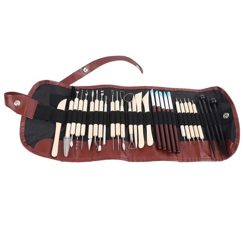 30 Pcs Outils En Argile Polymère Forte Bois Métal Poignée Confortable Largement Utilisé Argile Outils De Sculpture Pour L'artisanat Bricolage