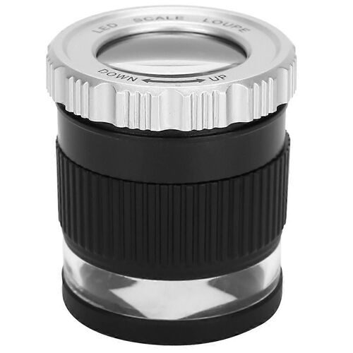 Loupe Optique Échelle Cylindrique 30x Zoom Bijoux Loupe Avec Led Lumières Uv Lampe