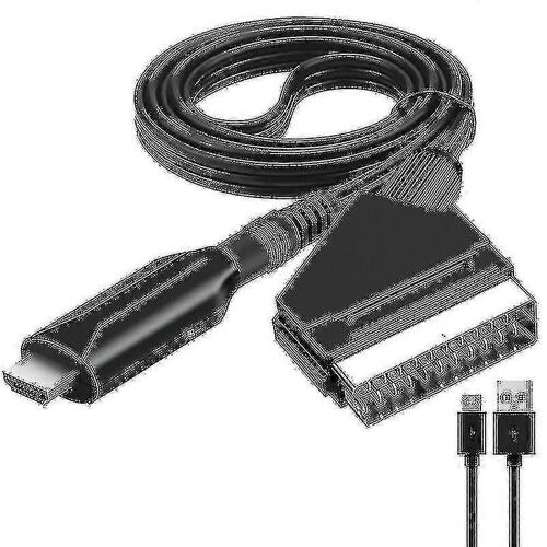 Scart To Hdmi Converter Audio Video Adapter pour Hdtv / dvd / set-top Box / ps3 / pal / ntsc