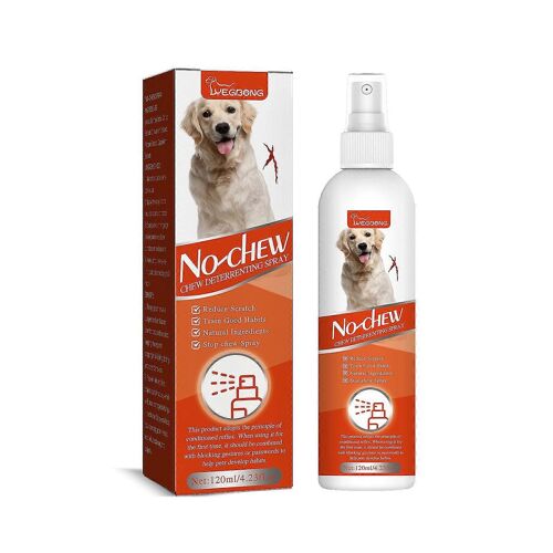Spray Nochew, Spray Pas De Mastication Pour Chiens Lécher, Marquage, Mâcher Dissuasif Pas De Spray À Mâcher, Formule Sûre, Convient Pour Une Utilisation Intérieure Et Extérieure 120ml