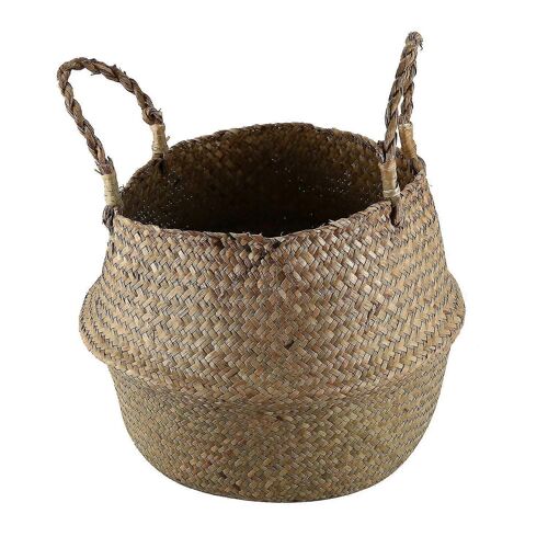 Seagrass Wickerwork Basket Rattan Pliable Suspendu Pot de fleurs Planteur Tissé Sale Linge Panier St