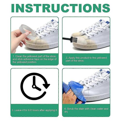 Chaussures Blanchiment Gel Nettoyant Jaune Stain Anti-taches White Shoe Cleaner Crème 90g