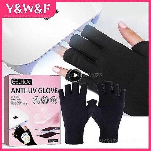 Anti Uv Gants à ongles Uv Gel Shield Gant Sans Doigts Manucure Nail Art Outils Led Lampe Nails Séchoir Radiation Main