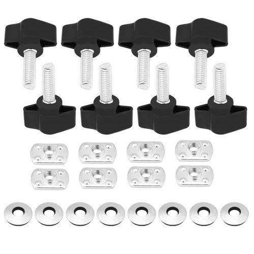 Attaches universelles pour dessus rigide, vis à pouce, écrous, boulons pour Jeep Wrangler YJ TJ JK, 8 pièces