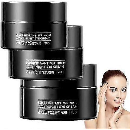 3pcs Caffeine Eye Cream - Crème Anti-Âge Pour Les Yeux Pour Les Cernes, Les Poches Sous Les Yeux Et Les Poches 