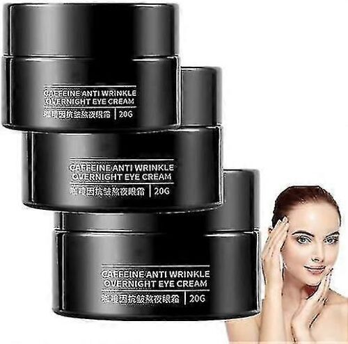 3pcs Caffeine Eye Cream - Crème Anti-Âge Pour Les Yeux Pour Les Cernes, Les Poches Sous Les Yeux Et Les Poches 