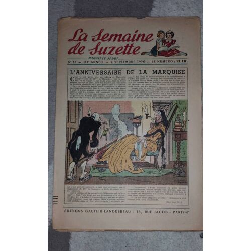 La Semaine De Suzette Année 1950 N°36