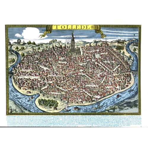 Carte Postale De Tolède (Espagne) Gravure Ancienne