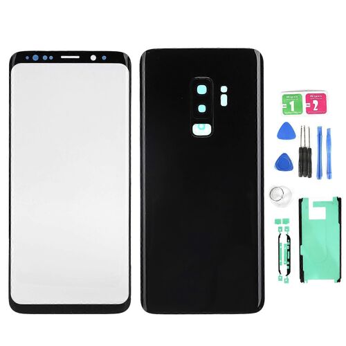 Ensemble de remplacement de lentille en verre d¿écran arrière de téléphone pour Samsung S9 + G965 (noir)