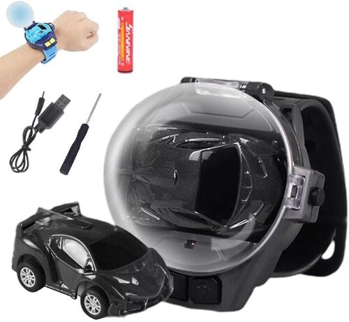 Mini Montre Télécommande Jouet Voiture, 2.4 Ghz Mignon Montres De Poignet Jouet Avec Lumière Led Rc Petite Voiture Anniversaire Cadeau De Noël Pour Garçons Filles