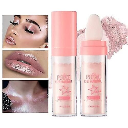 Dageda Body Glitter, Polvo De Hadas Shimmer Face And Body Highlighter Powder, High Gloss Fairy Glitter Sparkle Powder Highlight Makeup For Hair Face B 