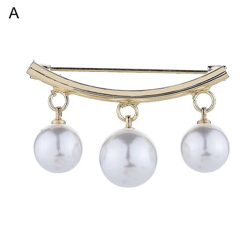 Exquis Romantique Anti-Exposition Broche Pin Mode Fausses Perles Bowknot Fixed Clip Costume Accessoires{}