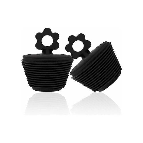 Noir, prise de baignoire, prise de vidange universelle 2pcs, prise de drain en silicone, prise de drain de cuisine pour drains d¿évier de cuisine et de salle de bain - Harry