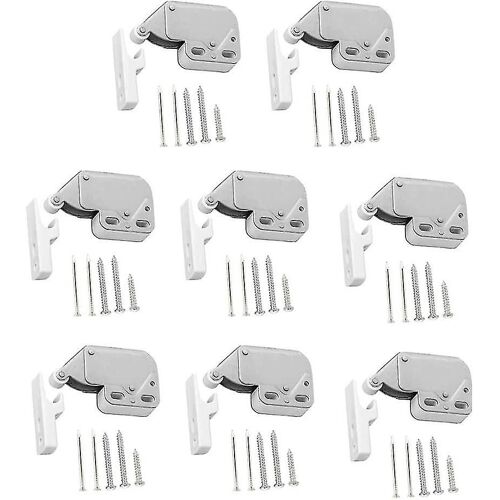 Laquet à ressort Armoire Porte Push Lotches Blanc Push Latch Push Loquet Serrure d'armoire à ressort Mini Latch Cabinet Push To Open Pour les portes d'armoire avec Push To