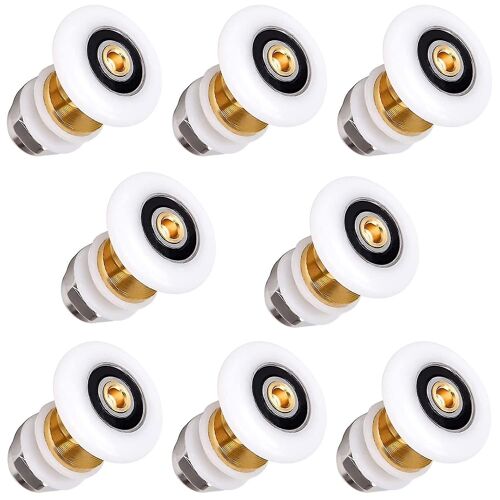 Pièces coulissantes Roulettes de porte de douche 20mm Brasson pour rouleau pour Rouleau de remplacement Douche coulissante Patins de porte en verre Rouleaux