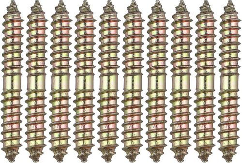10 x boulons de cheville de fixation de meubles - M8 x 60 mm tête à double extrémité - bois à bois