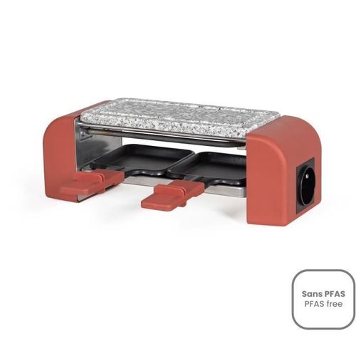Livoo - Appareil à raclette à 2 personnes 450w rouge DOC310R