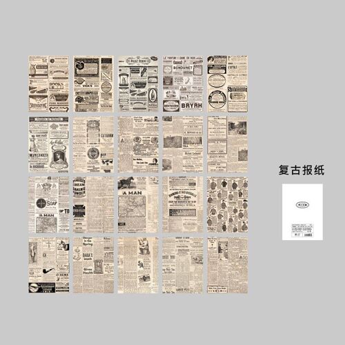 Papier De Scrapbooking Vintage Ins, 80 Feuilles De Papier De Fond Fait À La Main Pour Album Journal Intime, Carnet De Notes, Bricolage