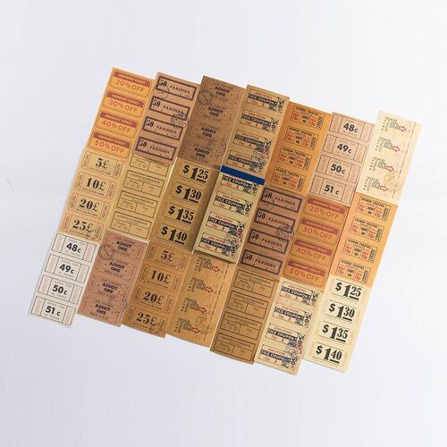 Bloc-Notes Artistique De Littérature Rétro, 2 Sortes De Matériaux, Papeterie De Décoration Pour Scrapbook, Fournitures D'étiquettes De Vie Pour Journal D'étudiants, 40 Pièces