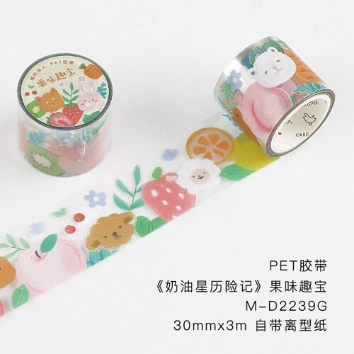 Autocollants Scrapbooking En Papier, 1 Pièce/Lot, Bandes Adhésives Décoratives, Dessin Animé Mignon Dessiné À La Main, Pour Journal Intime, Diy Bricolage