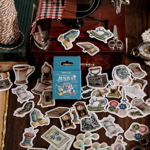 Autocollants Kawaii De Papeterie, Étiquette Artisanale De Couture, Pour Salle De Classe, Agenda, Scrapbooking, Diy Bricolage, 46 Pièces/Lot