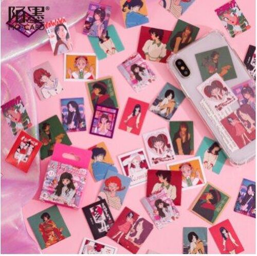 Autocollants Kawaii De La Série Magazine Fille, Étiquette Scrapbooking, Décoratif, Mobile, Pour Planificateur, Papeterie, 46 Pièces