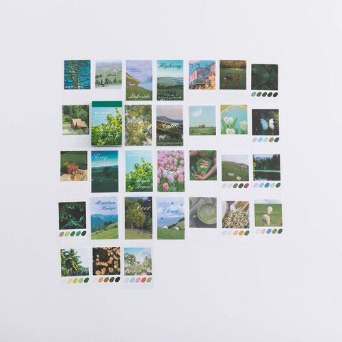Bloc-Notes Autocollants Séries Vie, 30 Pièces/Lot, Bloc-Notes, Bloc-Notes, Étiquette Scrapbooking, Pour Journal Intime, Bureau, École