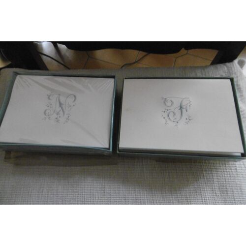 Lot De 10 Cartes 99x136mm Gravées F Et N Et 10 Enveloppes 102x139mm Lot De 2