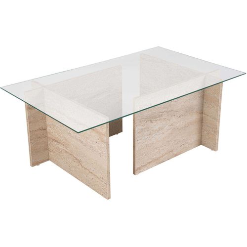 Table Basse En Verre Et Aggloméré Vetrino