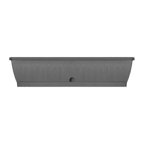 Jardiniere - Garden Id Terraflor - Anthracite 80 Cm - Solidité - Réserve D'eau - Recyclé & 100% Recyclable - Volume Pour Plantes.