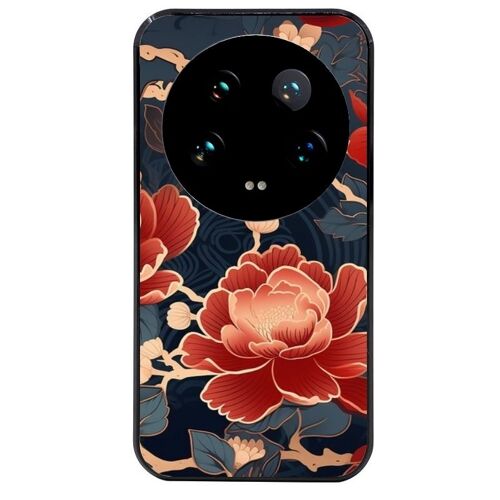 Coque Noire Pour Xiaomi 14 Ultra Fleur Japan