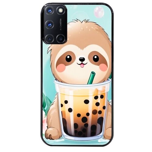 Coque Noire Pour Oppo A72 4g Motif Paresseux Bubble