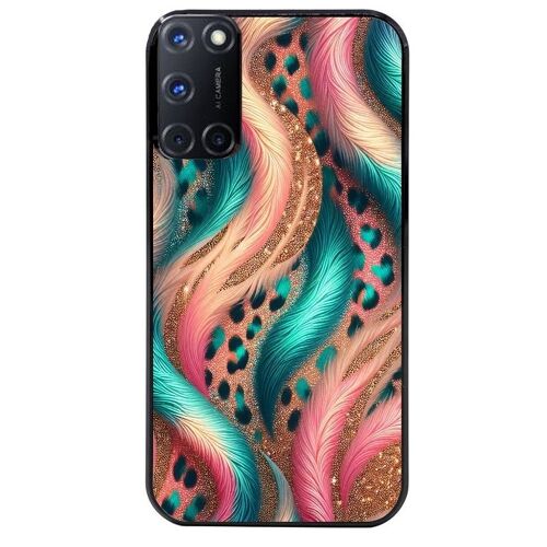 Coque Noire Pour Oppo A72 4g Motif Effet Fourrure Leopard 2
