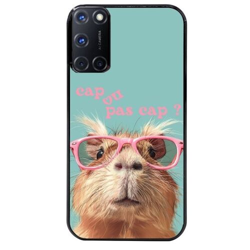 Coque Noire Pour Oppo A72 4g Motif Capybara Lunettes