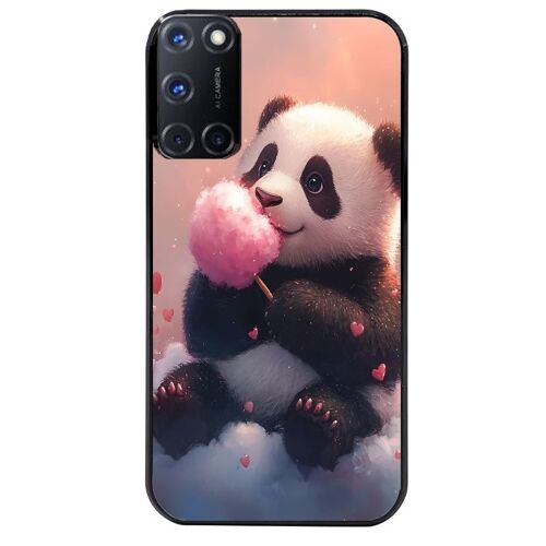 Coque Noire Pour Oppo A72 4g Motif Panda Bonbon