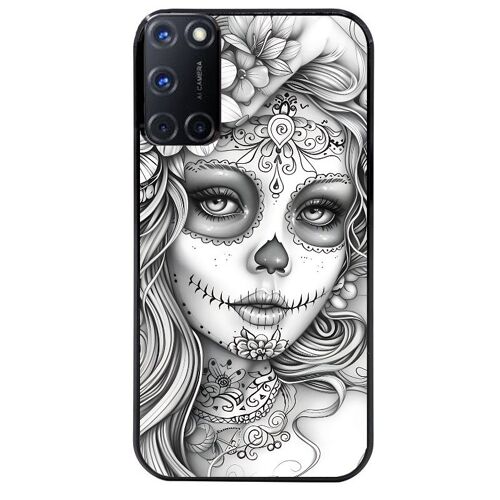Coque Noire Pour Oppo A72 4g Motif Mort Calavera Tatoo