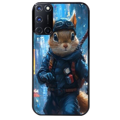 Coque Noire Pour Oppo A72 4g Motif Ecureuil Squirrel 1