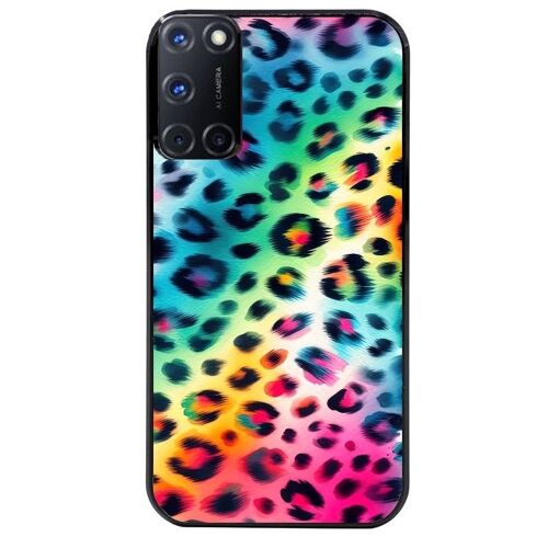 Coque Noire Pour Oppo A72 4g Motif Leopard Arc